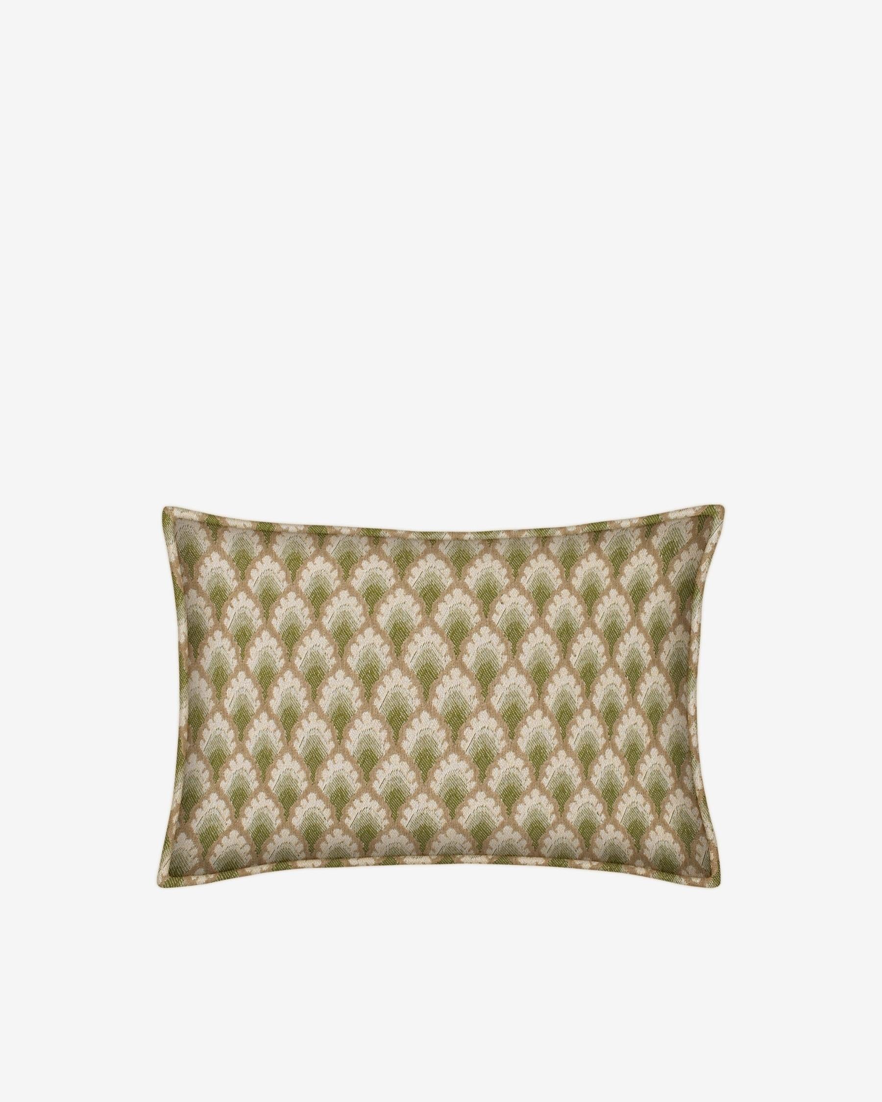 Cushion Jessica Olive & Ecru