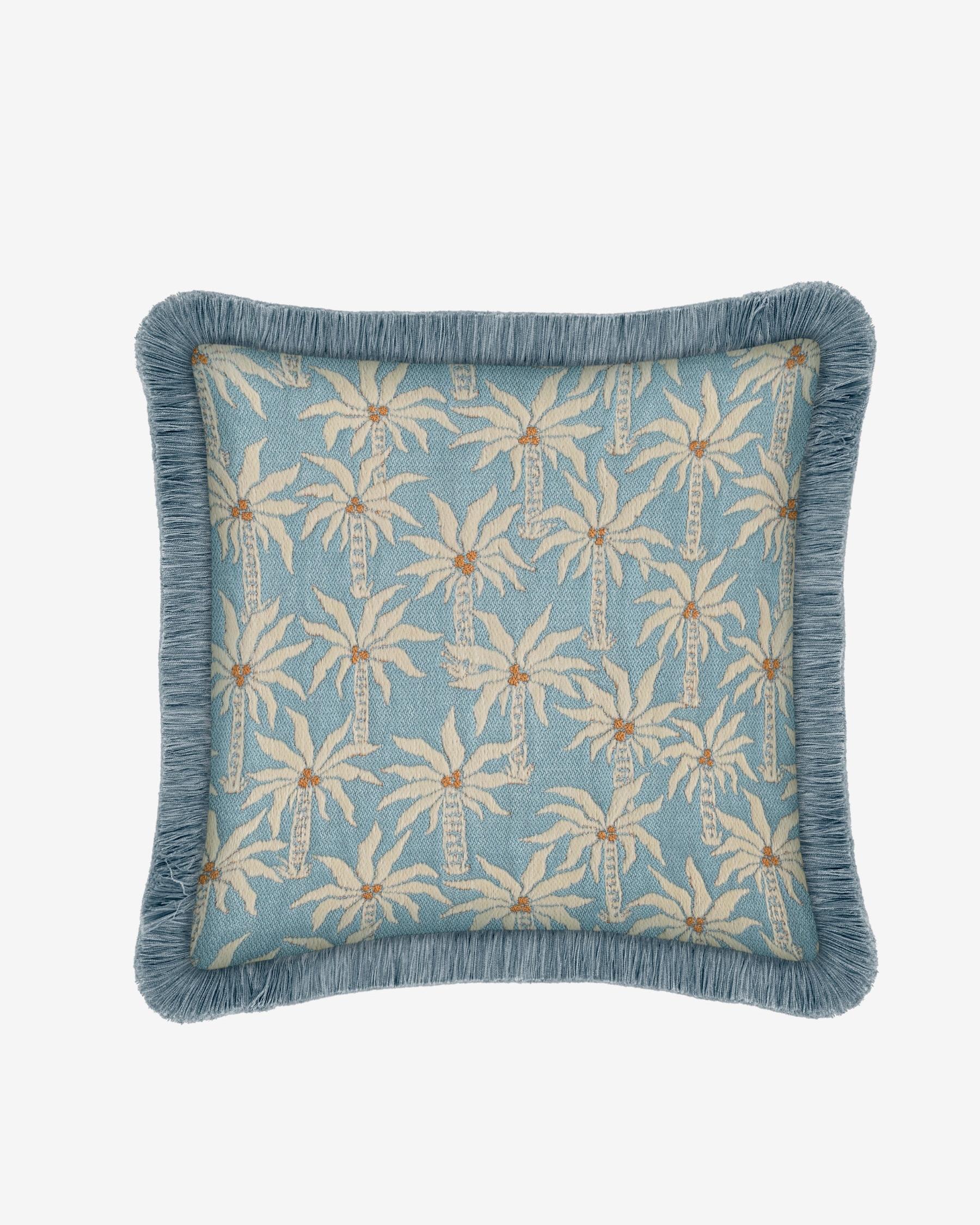 Kissen Laura Eisblau & Ecru