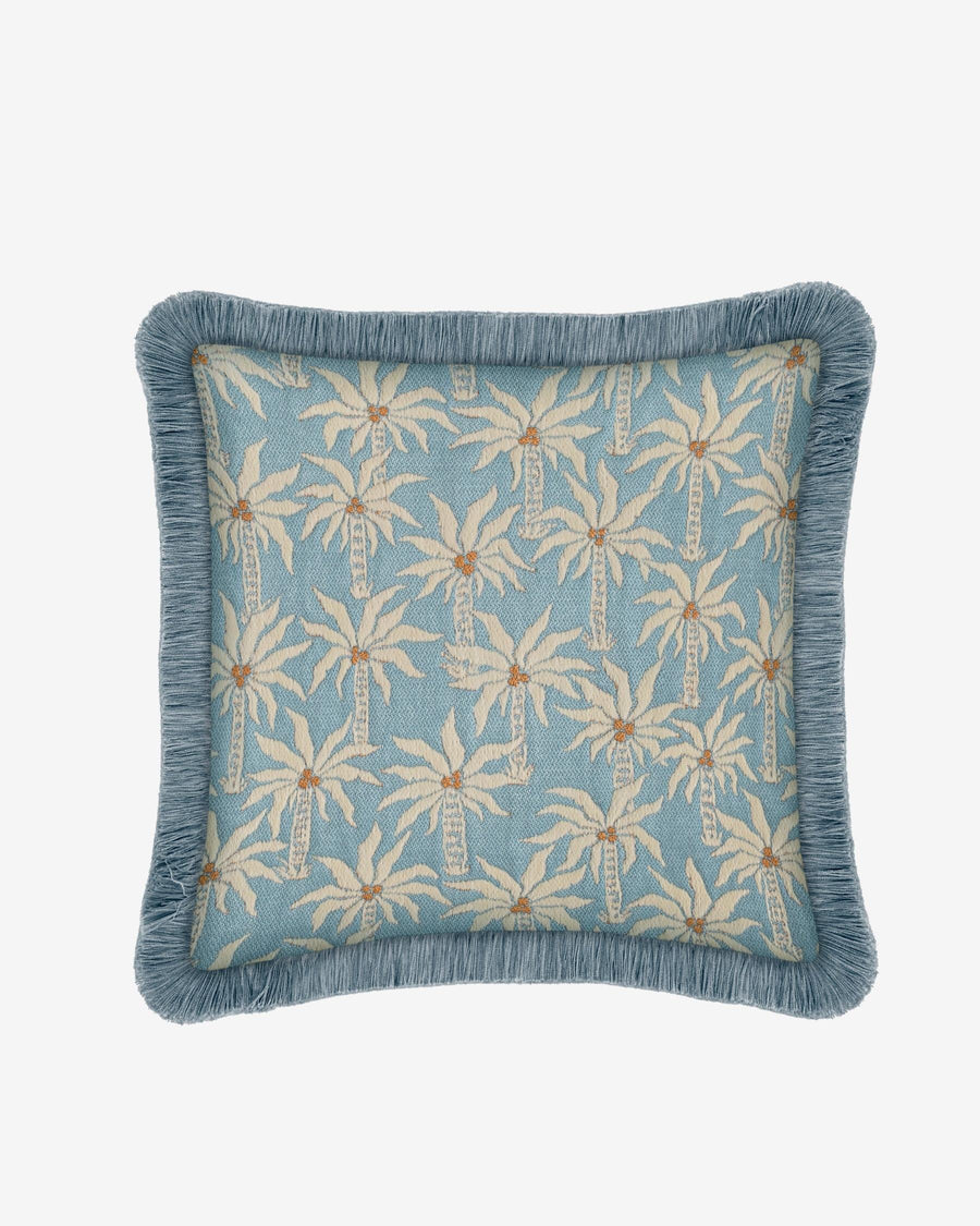 Kissen Laura Eisblau & Ecru