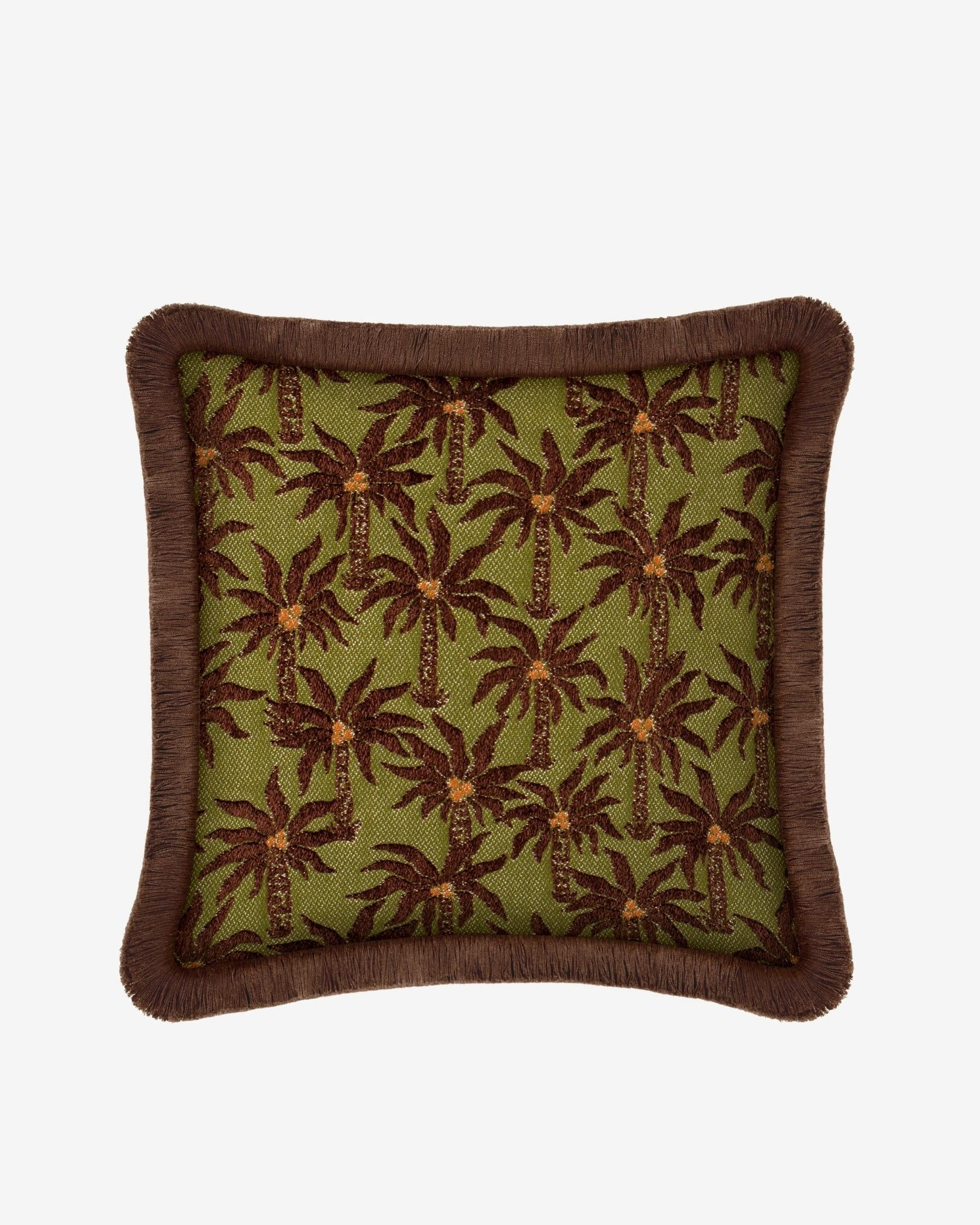 Cushion Laura Chocolate & Olive