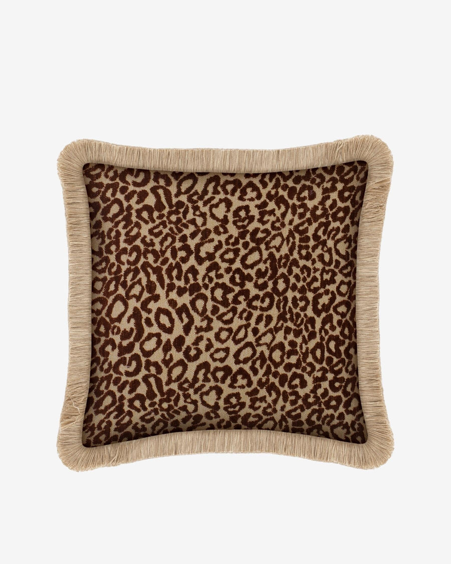 Cushion Maya Chocolate & Raffia
