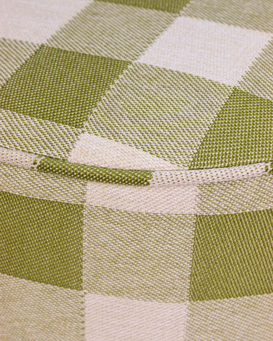 Pouf Brigitte Olive & Ecru