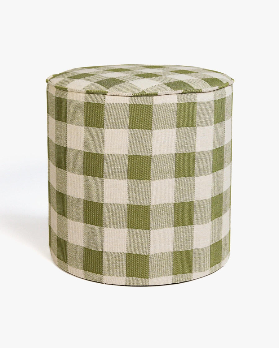 Pouf Brigitte Olive & Ecru