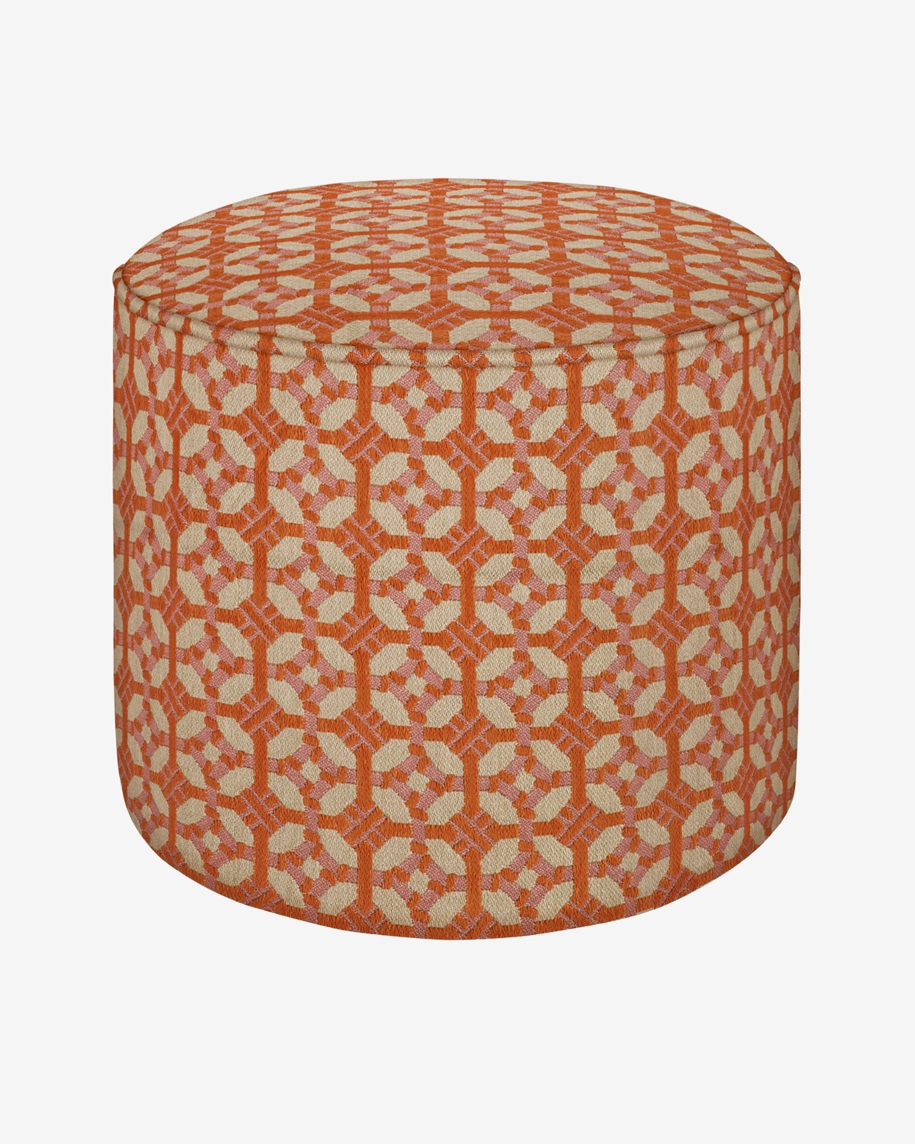 Hocker Coco Dunkles Orange & Rose