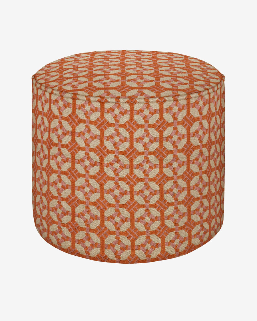 Pouf Coco Burnt Orange & Rose