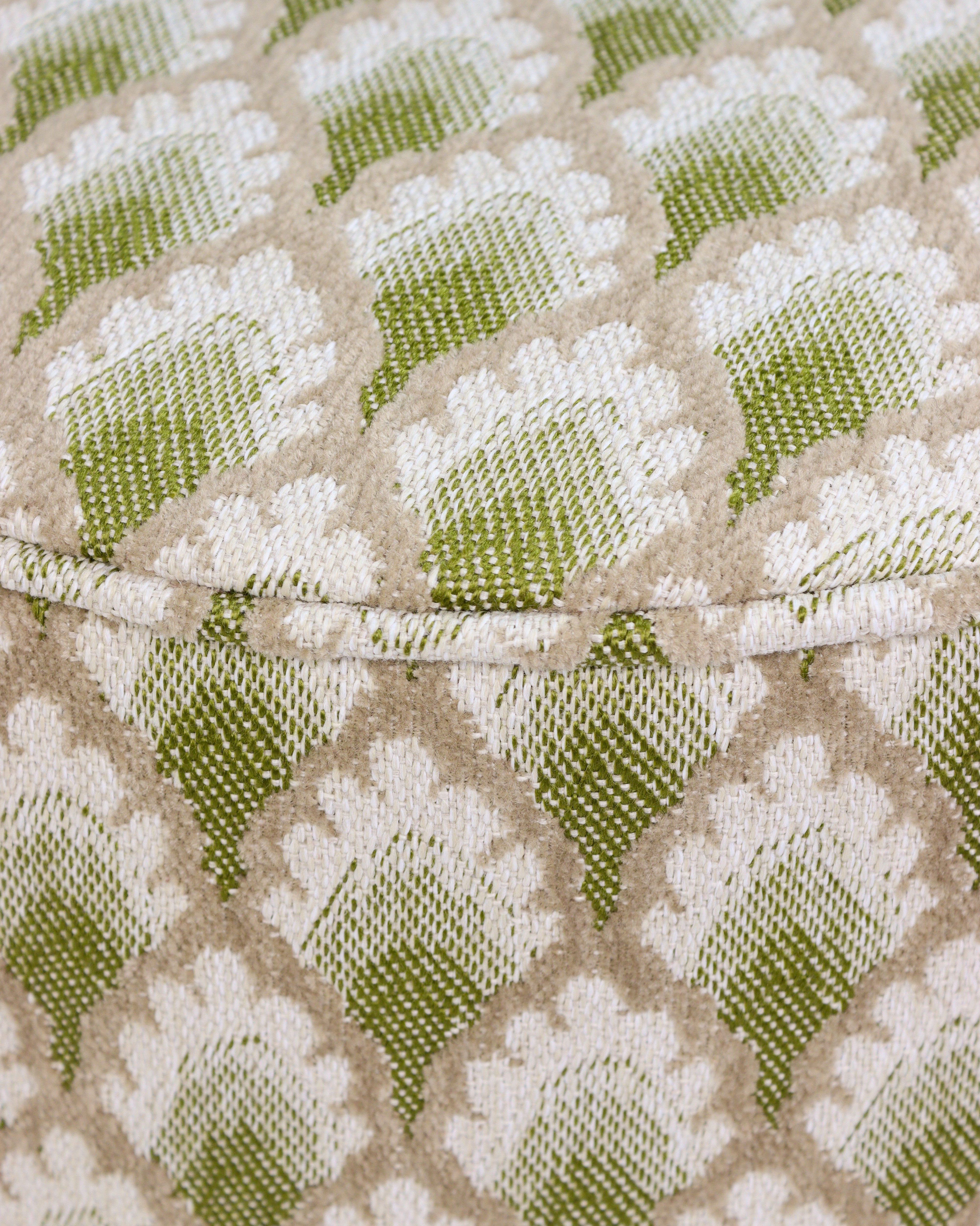 Pouf Jessica Olive & Ecru