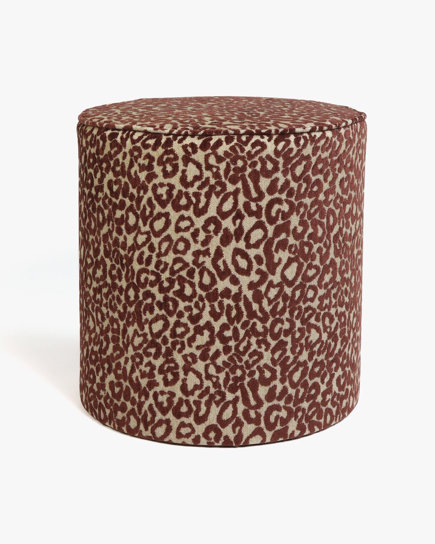 Pouf Maya Chocolate & Raffia